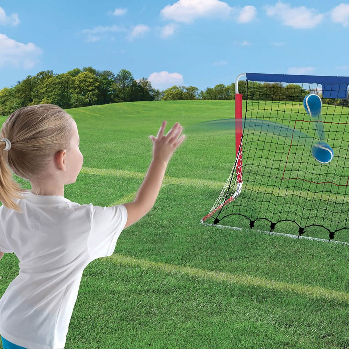Step2 Youth Outdoor Kickback Soccer Hockey Training & Pitchback Net (Open Box)