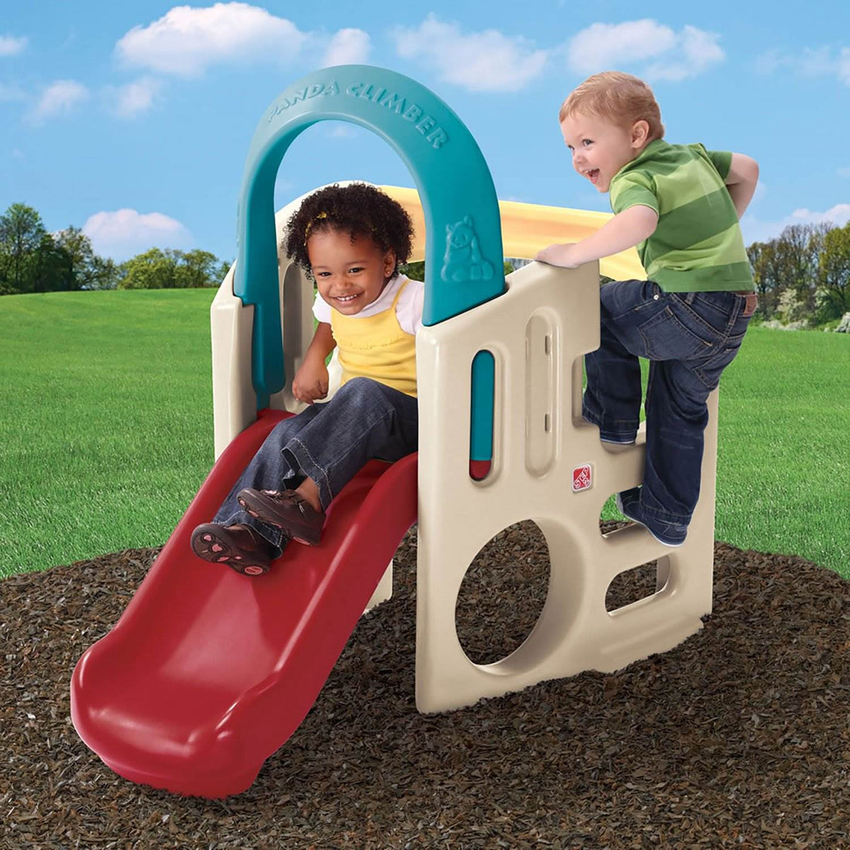 Step2 Panda Climber Outdoor Toddler Activity Jungle Gym Playhouse (Open Box)