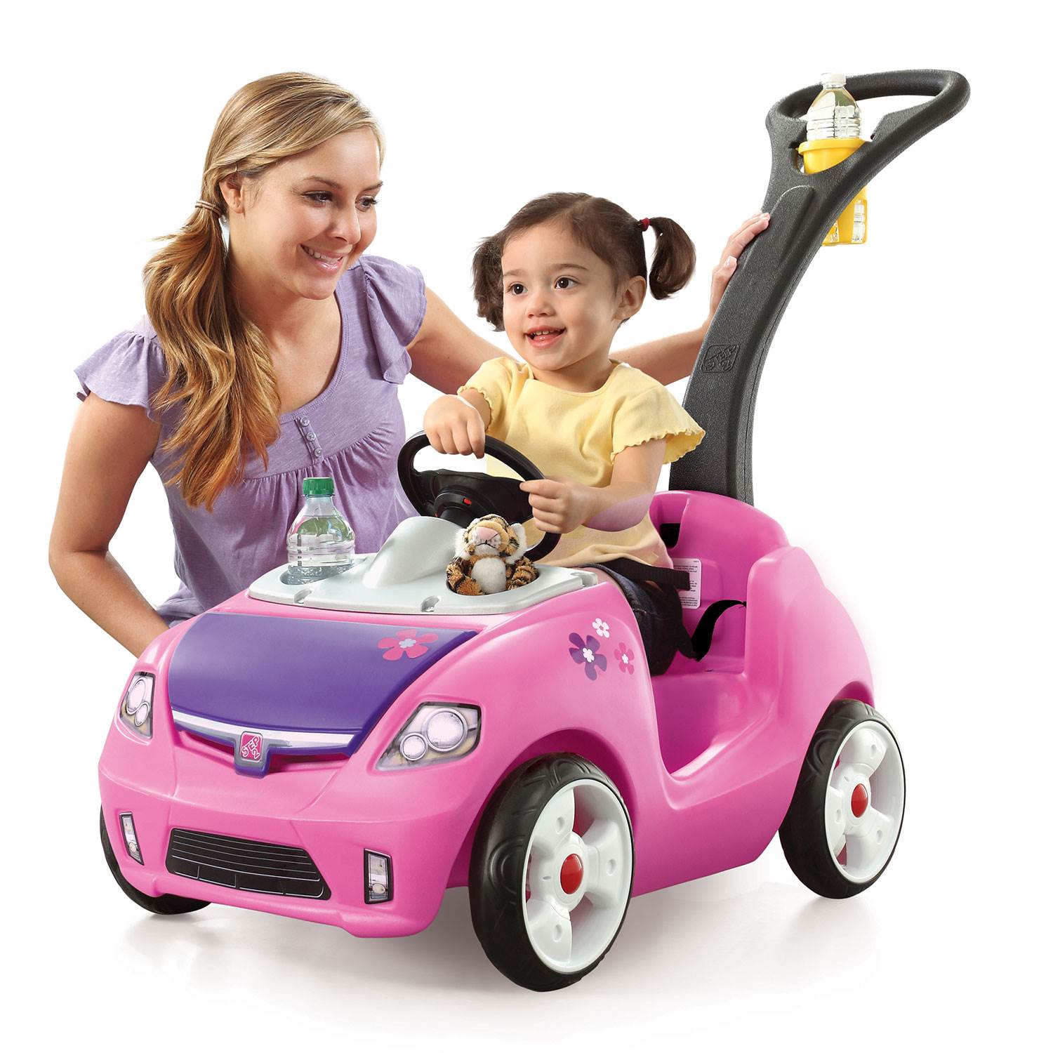 Step2 Kids' Whisper Ride II Push/Pull Ride On Toy, Pink (Open Box) - VMInnovations