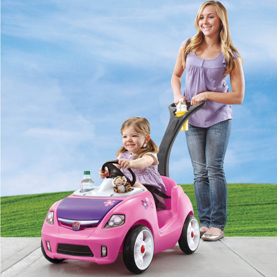 Step2 Kids' Whisper Ride II Push/Pull Ride On Toy, Pink (Open Box) - VMInnovations
