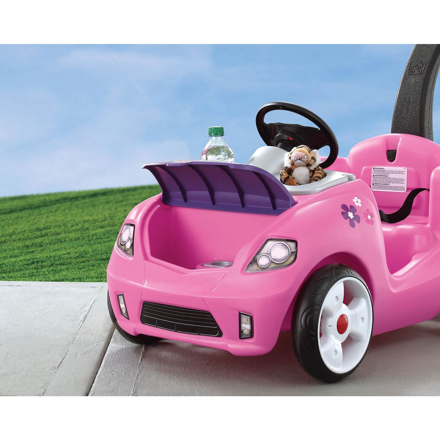 Step2 Kids' Whisper Ride II Push/Pull Ride On Toy, Pink (Open Box) - VMInnovations