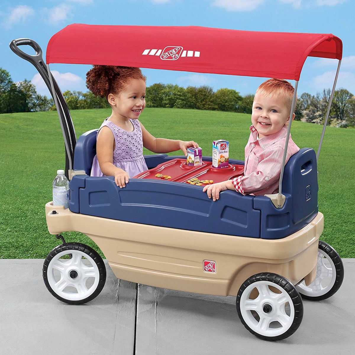 Step2 Whisper Ride Touring Wagon II Toddler Outdoor Canopy Pull Wagon (Used)