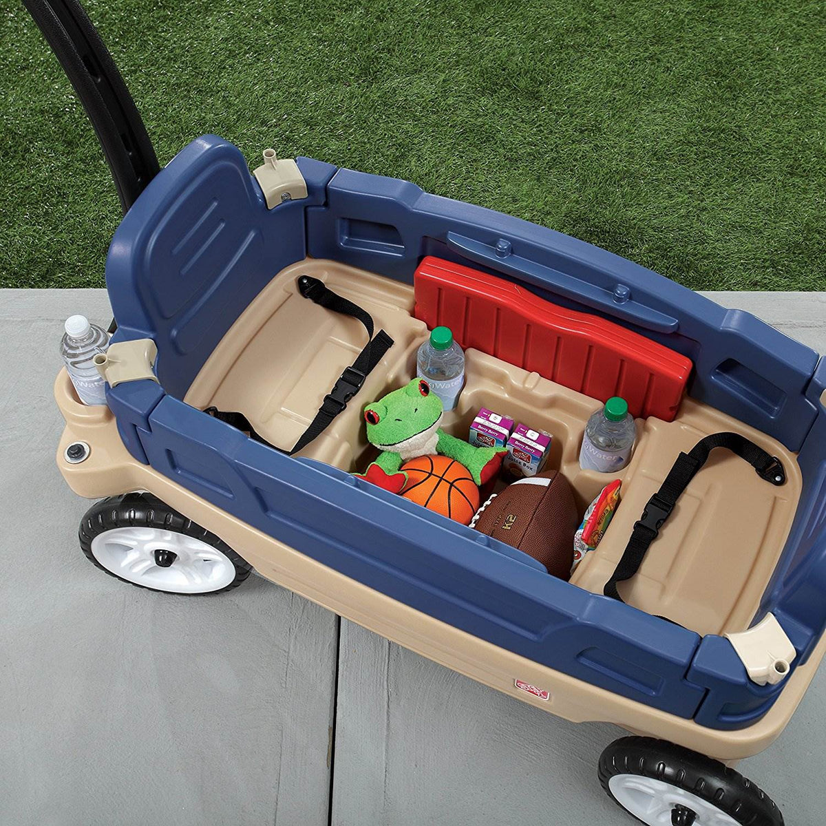 Step2 Whisper Ride Touring Wagon II 3-in-1 Toddler Canopy Pull Wagon (Open Box)
