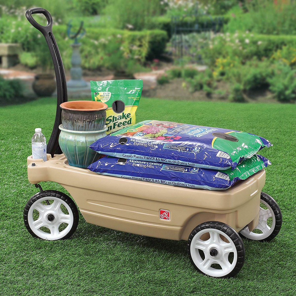 Step2 Whisper Ride Touring Wagon II 3-in-1 Toddler Outdoor Canopy Pull Wagon