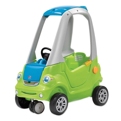 Step2 Toddler Push Ride On Toy Car for Kids Easy Turn Coupe in Green (Open Box)