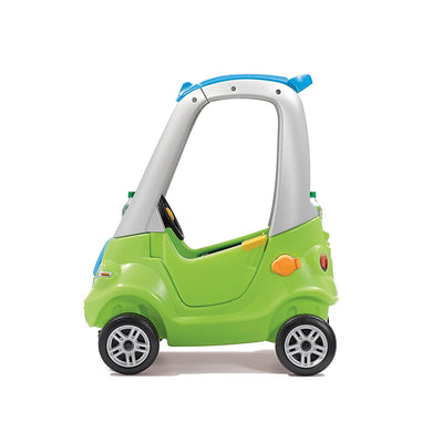 Step2 Toddler Outdoor Push Ride On Toy Car for Kids Easy Turn Coupe in Green