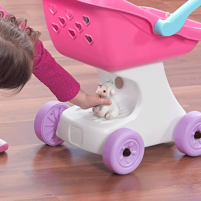 Step2 Love & Care Doll Pretend Play Kids Push Stroller Toy, Pink (Open Box)