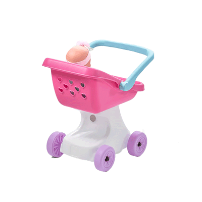 Step2 Love & Care Doll Pretend Play Kids Push Stroller Toy, Pink (Open Box)