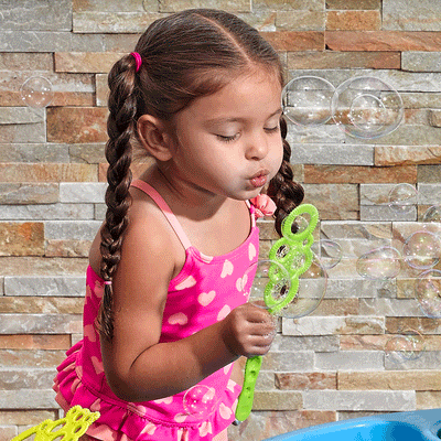Step2 Big Bubble Blower Splash Kids Indoor & Outdoor Water Play Table Set