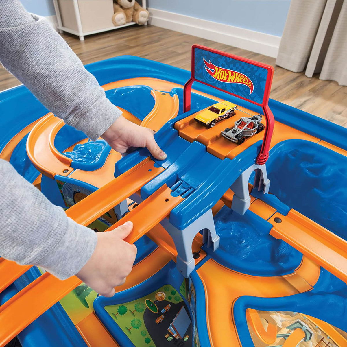 Step2 Children Kids Hot Wheels Car and Race Track Toy and  Play Table (Open Box)