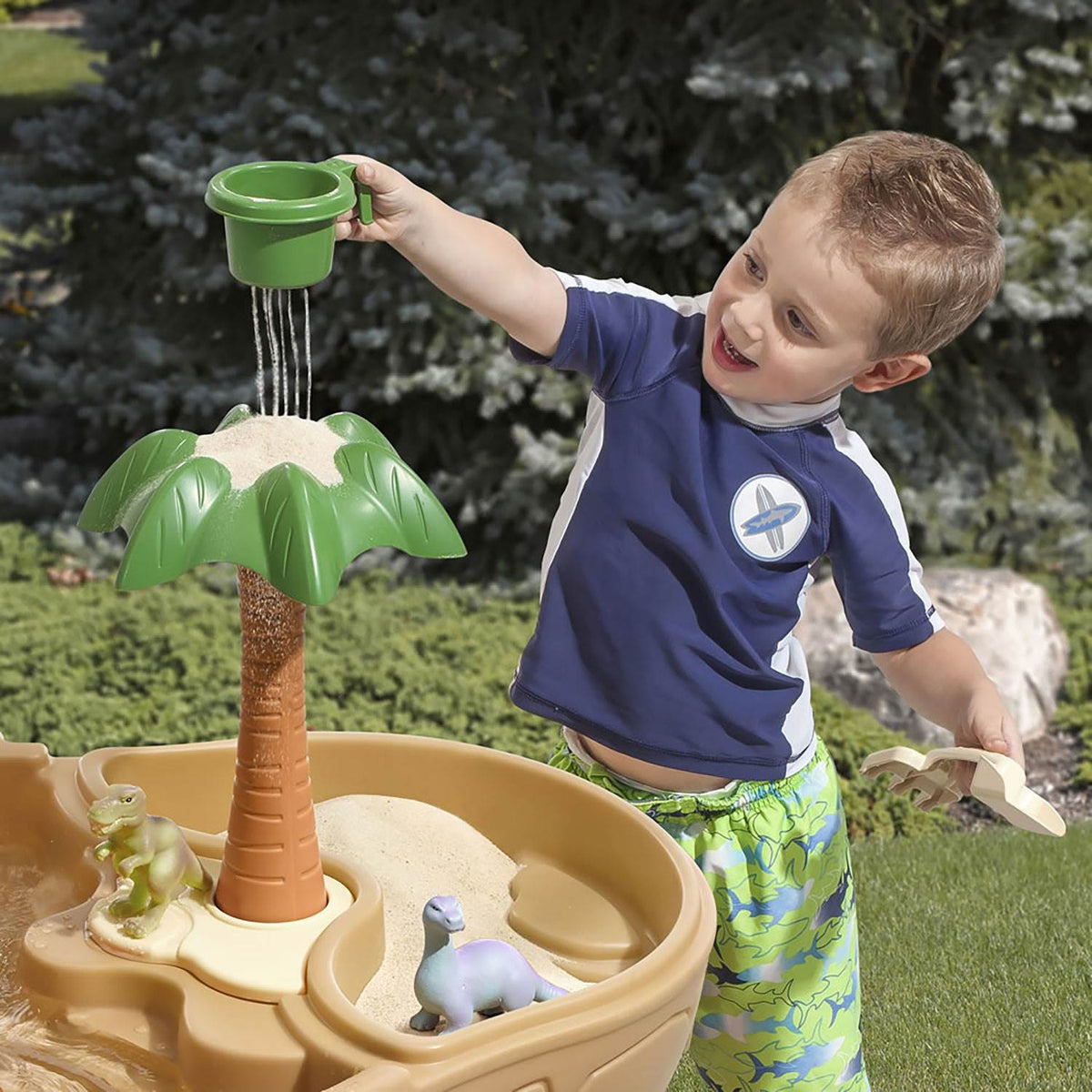 Step2 Dino Dig Sand and Water Play Outdoor Activity Table Play Set (For Parts)