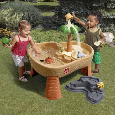 Step2 Dino Dig Sand and Water Play Outdoor Toddler Kid Activity Table Play Set