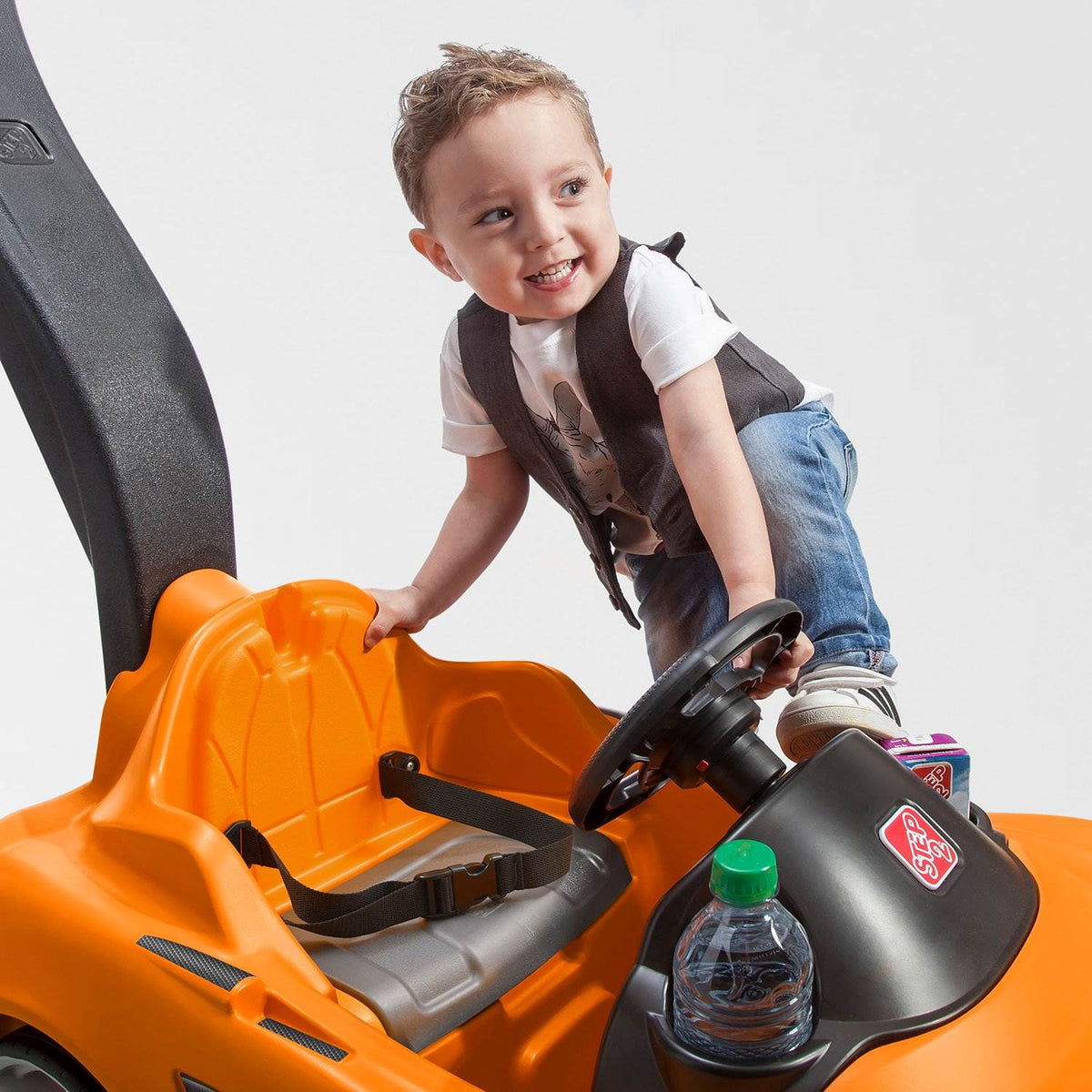 Step2 Toddler McLaren 570S Sports Car Push/Pull Ride-On Toy, Orange (Open Box)