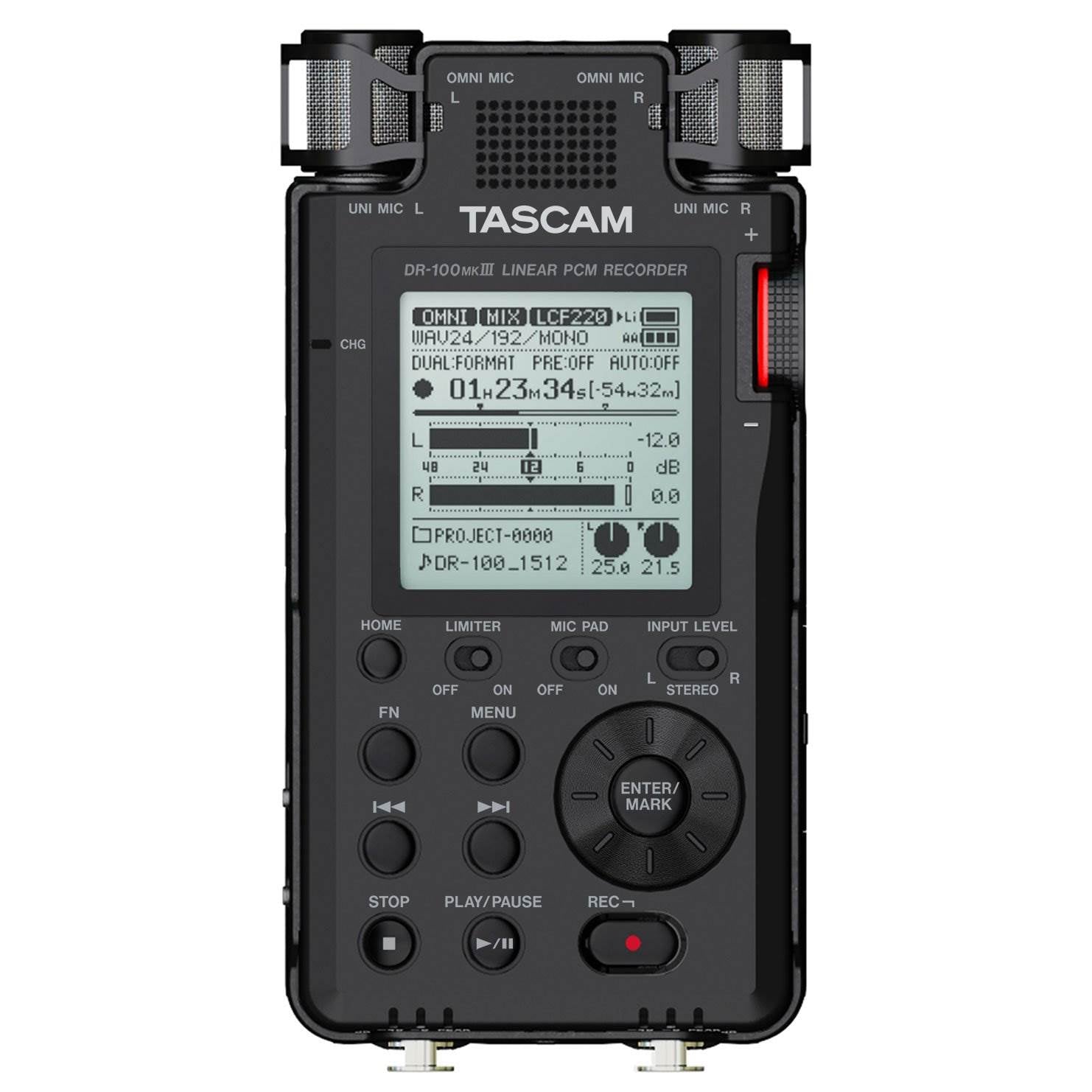 Tascam Handheld Digital Audio Recorder + Recording Studio Headphones