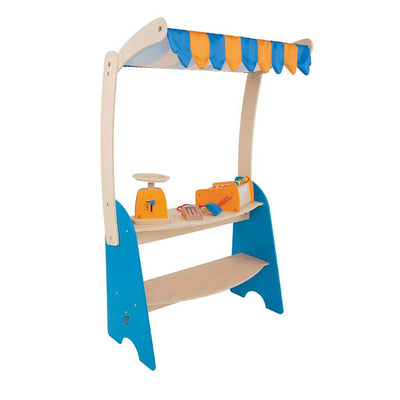 Hape Grocery Checkout Stand Play Set + Hape Supermarket Grocery Shopping Cart