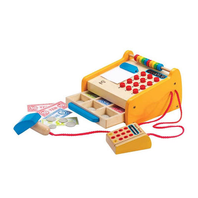 Hape Grocery Checkout Stand Play Set + Hape Supermarket Grocery Shopping Cart