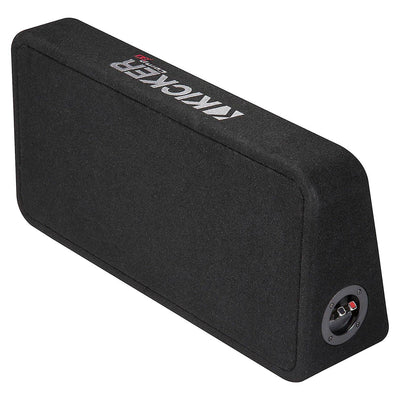 Kicker CompRT 800 Watt Dual 10 Inch Slim 2 Ohm Loaded Sealed Subwoofer Enclosure