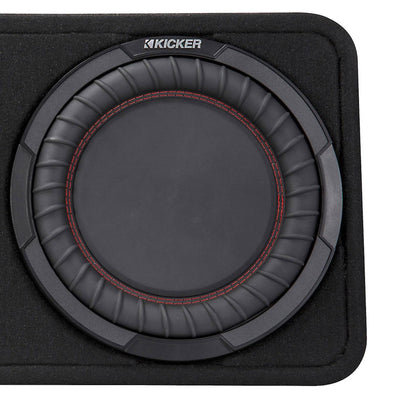 Kicker 800W Dual 10 Inch 4-Ohm Slim Shallow Sealed Loaded Subwoofer Enclosure