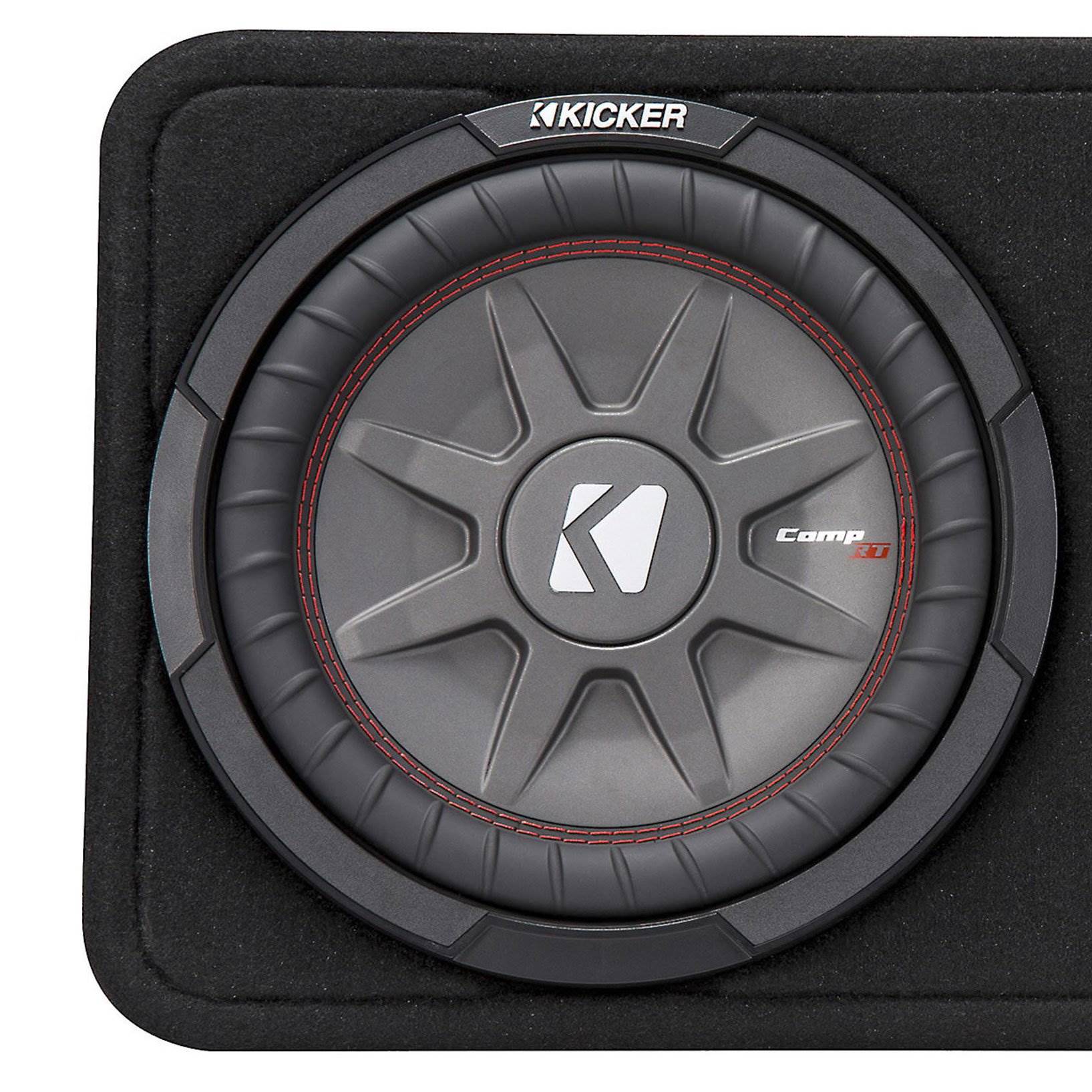 Kicker 800W Dual 10 Inch 4-Ohm Slim Shallow Sealed Loaded Subwoofer Enclosure