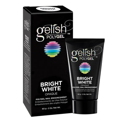 Gelish PolyGel Professional Nail Enhancement Bright White Opaque Shade, 2 Ounces