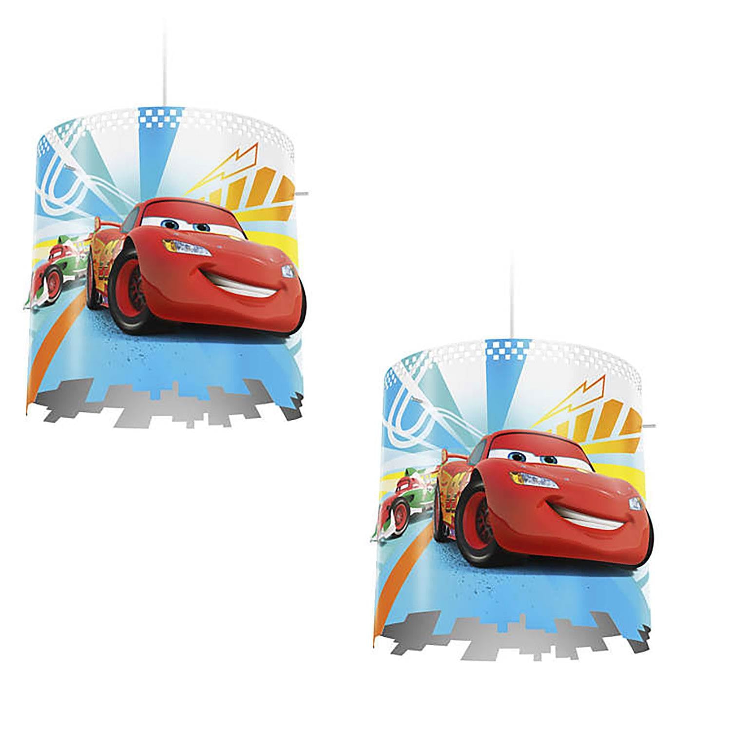 Philips Disney Pixar Cars McQueen Kids Ceiling Suspension Light Lampshade 2-Pack