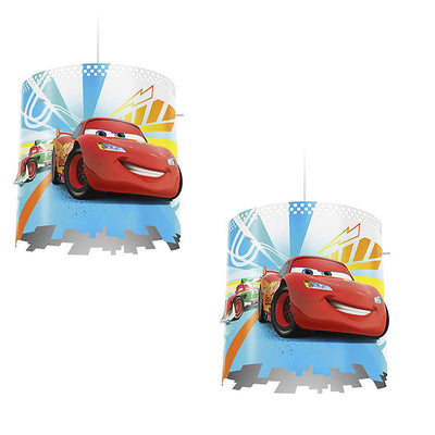 Philips Disney Pixar Cars McQueen Kids Ceiling Suspension Light Lampshade 2-Pack