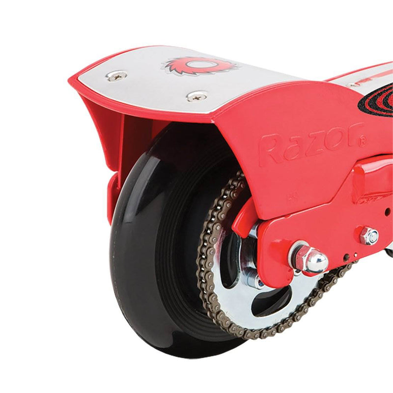 Razor E175 Kids Ride On 24V Motorized Battery Powered Electric Scooter Toy, Red