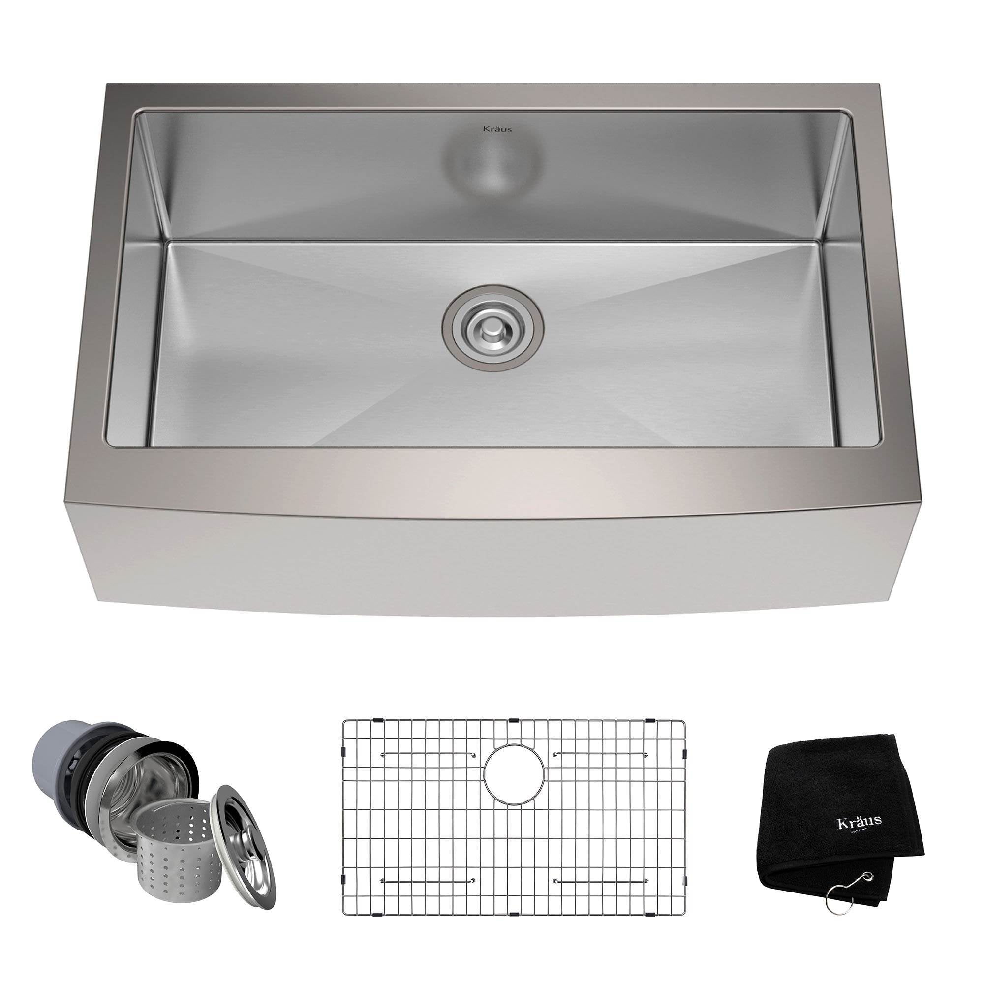 Kraus 33" Single Bowl Stainless Steel Kitchen Sink with Soundproofing (Open Box)