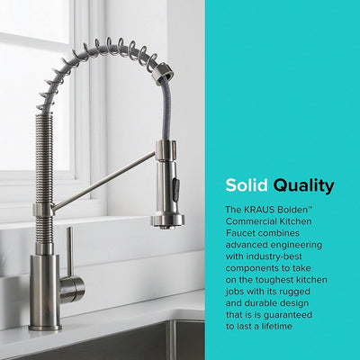 Kraus Bolden 18" Kitchen Faucet w/ Pull Down Sprayhead, Matte Black (Open Box)