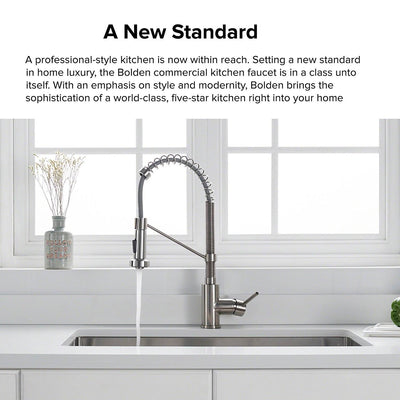 Kraus Bolden 18" Kitchen Faucet w/ Pull Down Sprayhead, Matte Black (Open Box)