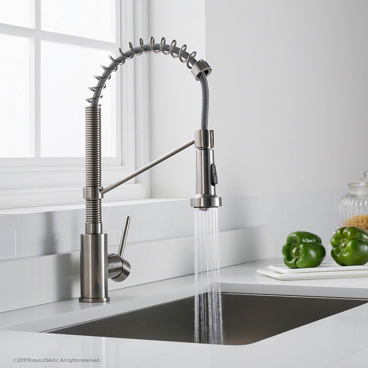 Kraus Bolden 18" Kitchen Faucet w/ Pull Down Sprayhead, Matte Black (Open Box)