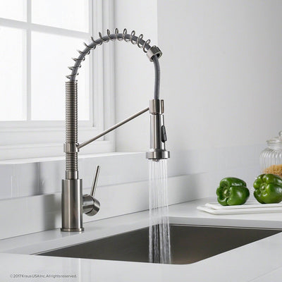 Kraus Bolden 18" Kitchen Faucet w/ Pull Down Sprayhead, Matte Black (Open Box)