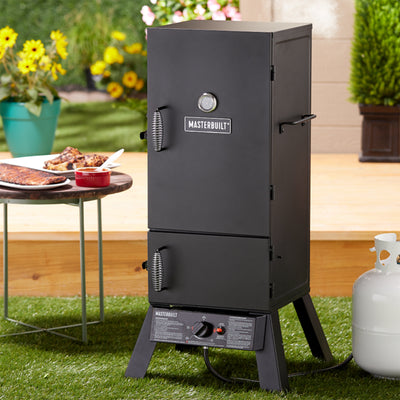 Masterbuilt 30" Outdoor Vertical Propane Gas Meat Smoker Grill, Black (Damaged)
