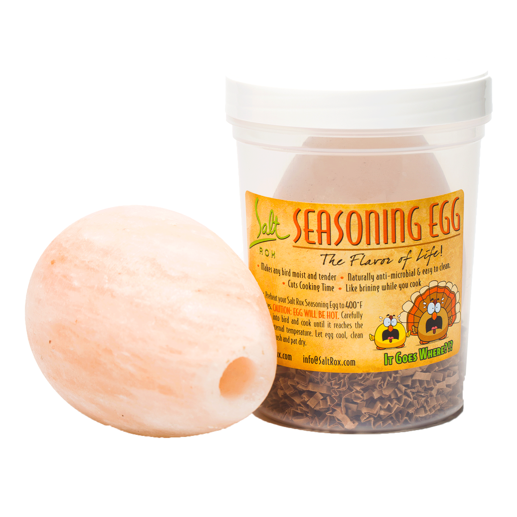 Salt Rox Pink Himalayan Poultry Brining & Seasoning Egg Stone, Large (Open Box)