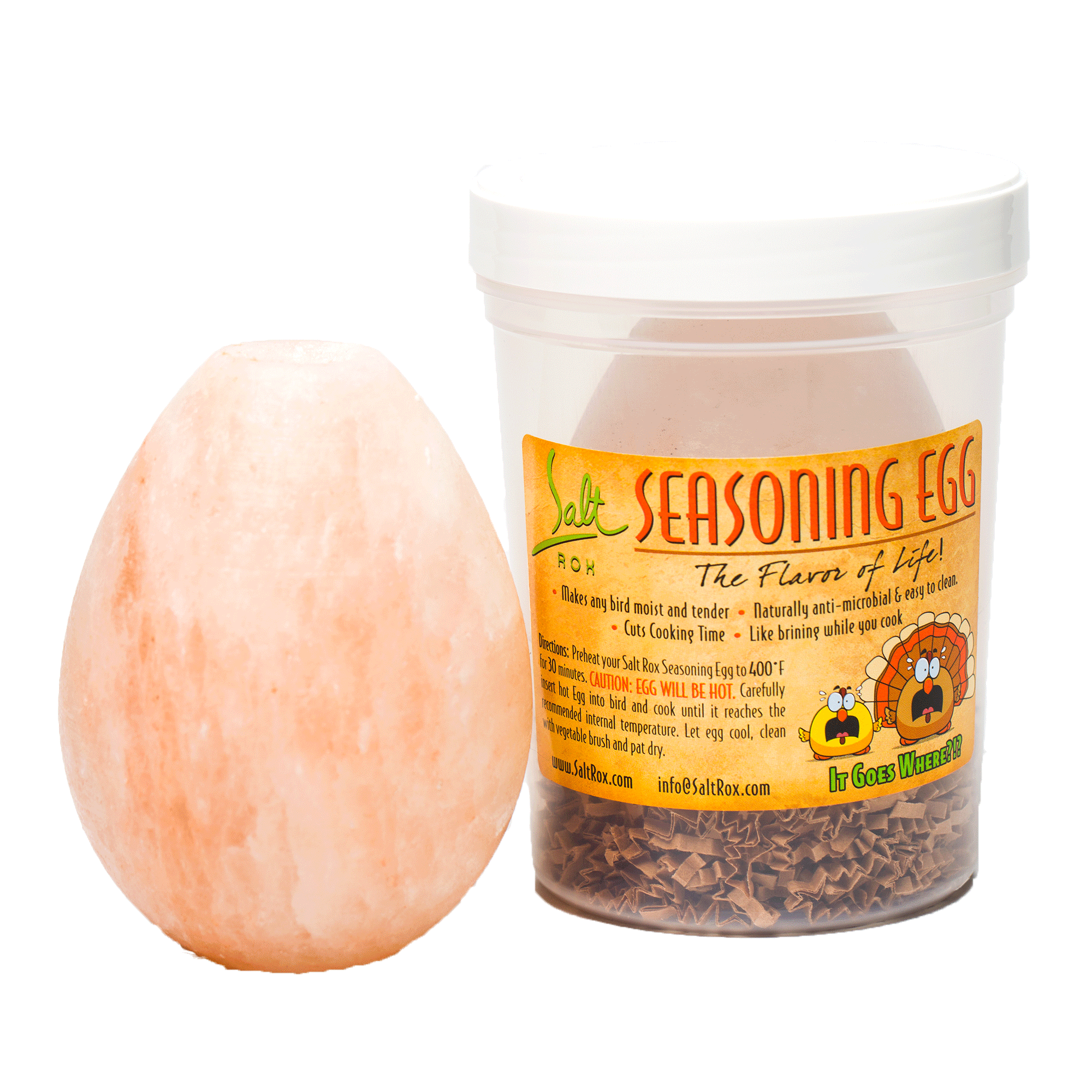 Salt Rox Pink Himalayan Poultry Brining & Seasoning Egg Stone, Large (Open Box)