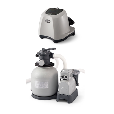 Intex Saltwater System for 7000G Pool w/ Intex 3,000 GPH Pool Sand Filter Pump
