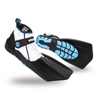 Wildhorn Topside Women's 7 Youth 5 Snorkel Fins Swim Flippers, Pearl Aqua (Used)