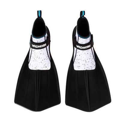Wildhorn Topside Women's 7 Youth 5 Snorkel Fins Swim Flippers, Pearl Aqua (Used)