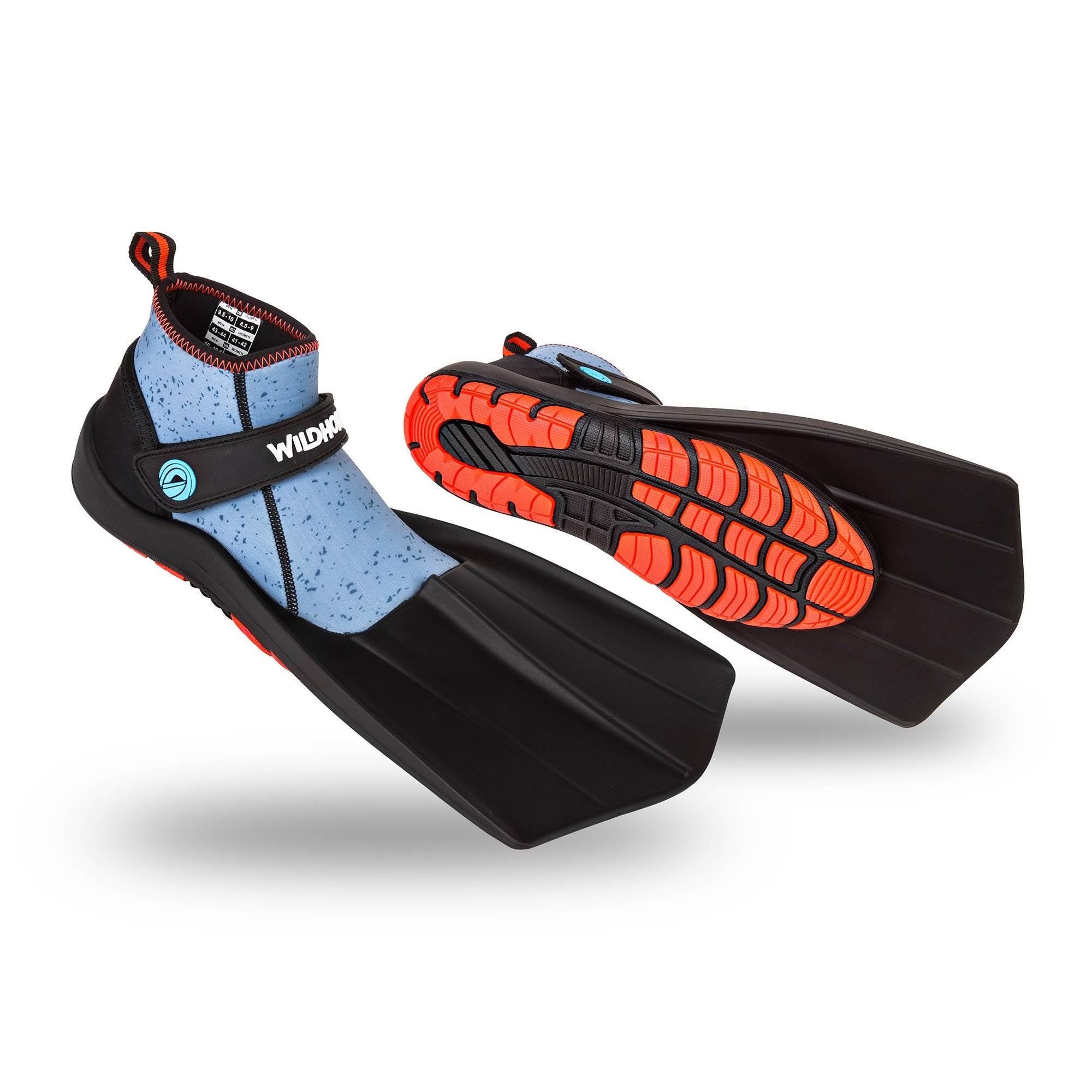 Wildhorn Men's Size 11 Topside Hydro Scuba Dive Flippers, Manta Ray (Open Box)