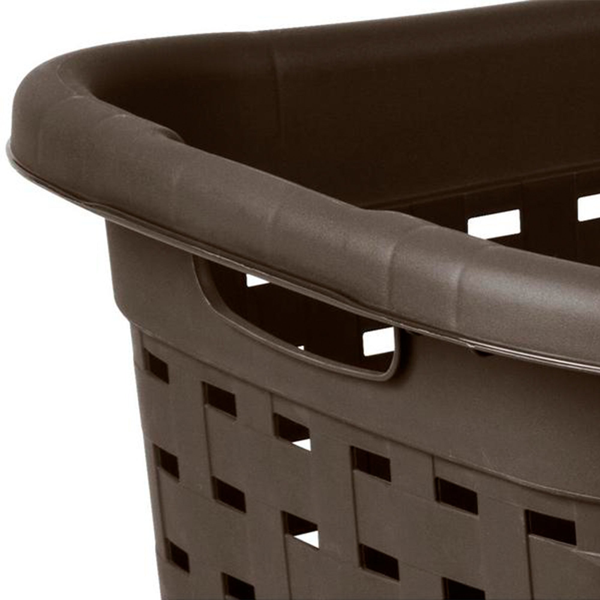 Sterilite Plastic Weave Laundry Organizer Storage Basket, Espresso (12 Pack)
