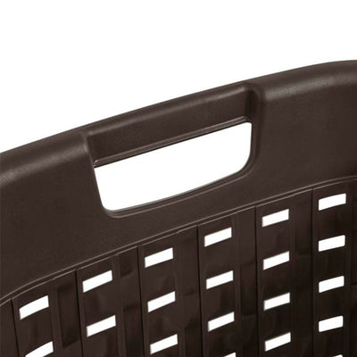 Sterilite Plastic Weave Laundry Organizer Storage Basket, Espresso (12 Pack)