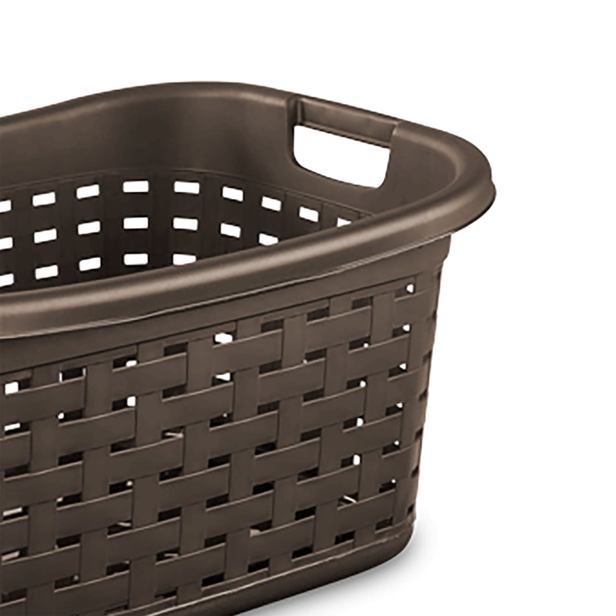 Sterilite Plastic Weave Laundry Organizer Storage Basket, Espresso (18 Pack)