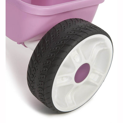 Little Tikes 4-in-1 Basic Edition Parent Push Kid Powered Adjustable Trike, Pink