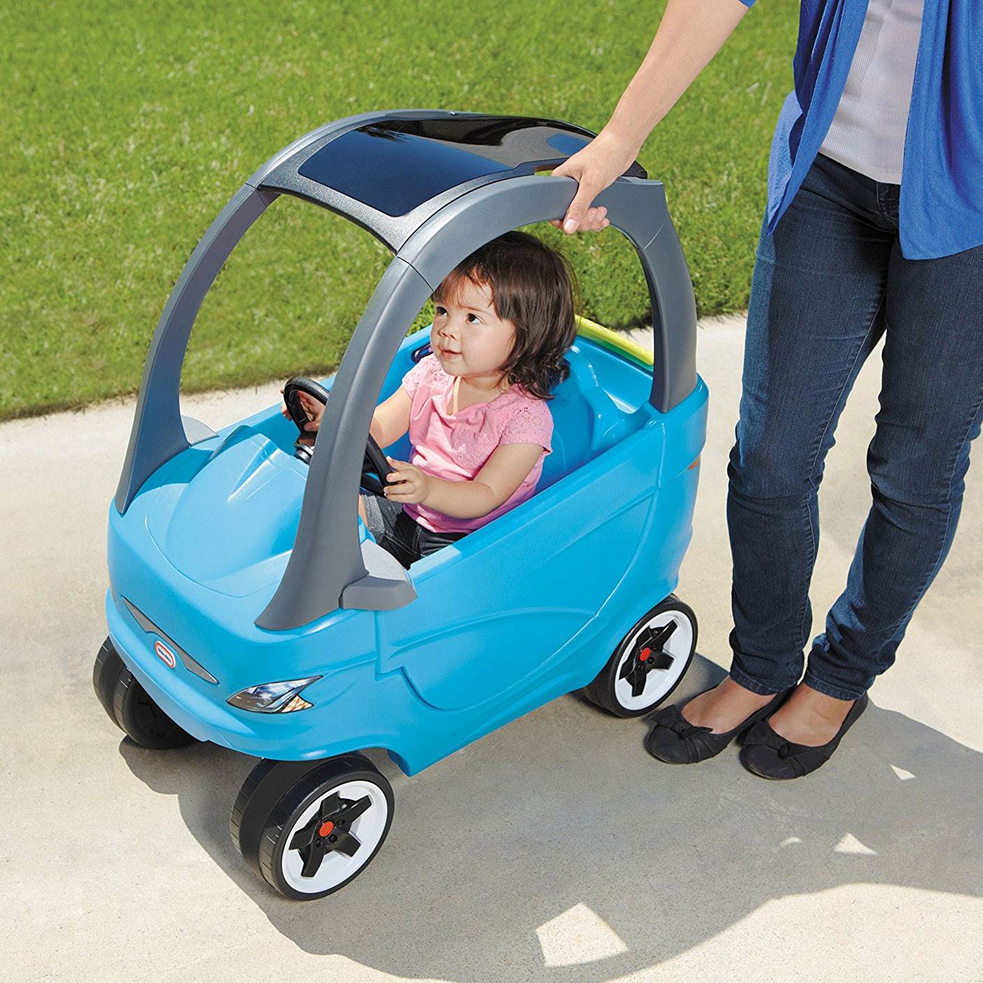 Little Tikes Kids Cozy Coupe Sport Outdoor Ride-On Push Toy Car, Blue (Open Box)