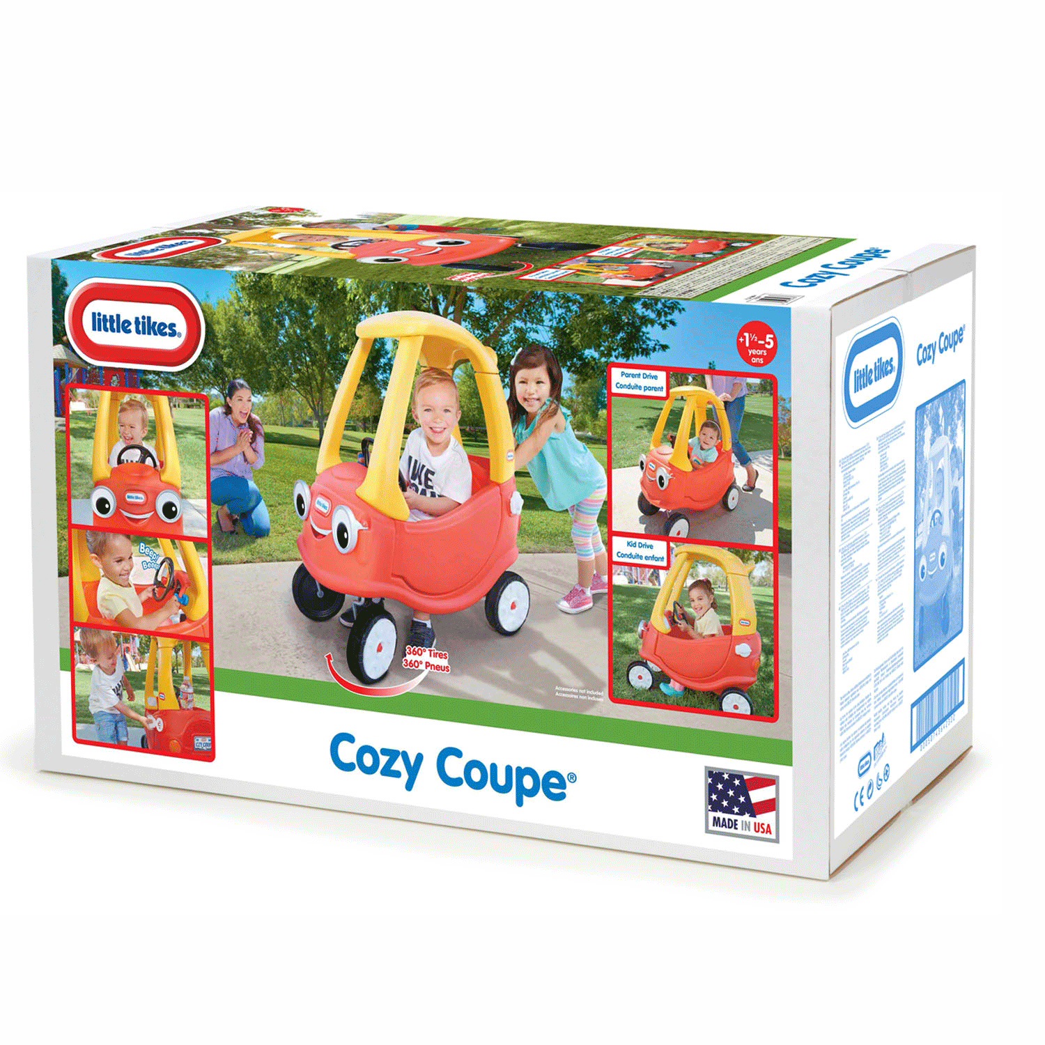 Little Tikes Cozy Coupe Toddler Ride On Toy Car for Kids Easy Turn (Open Box)