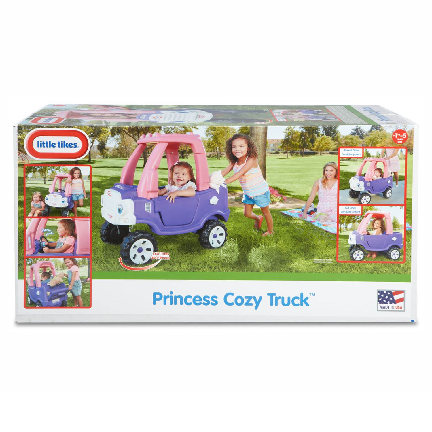 Little Tikes Pink and Purple Princess Cozy Foot to Floor Kids Ride On Truck - VMInnovations