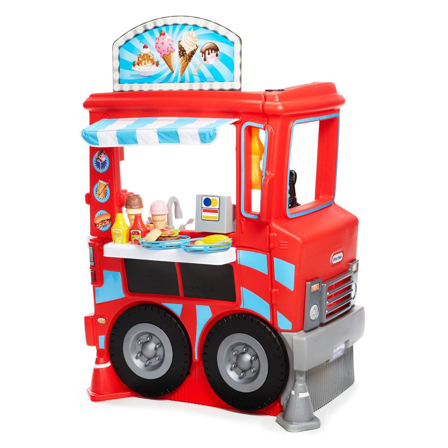 Little Tikes 2-in-1 Kids Pretend Play Ice Cream & Food Truck Kitchen (Open Box)