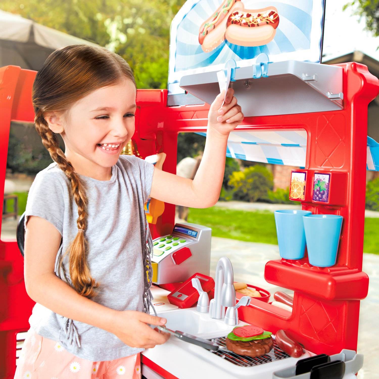 Little Tikes 2-in-1 Kids Pretend Play Ice Cream & Food Truck Kitchen (Open Box)