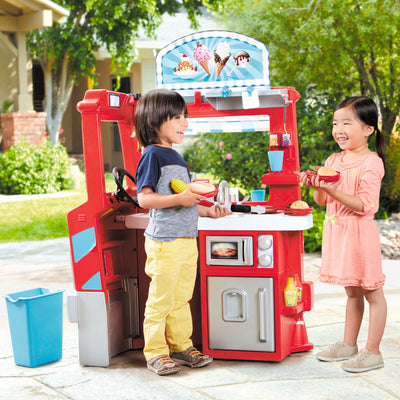 Little Tikes 2-in-1 Kids Pretend Play Ice Cream & Food Truck Kitchen (Open Box)