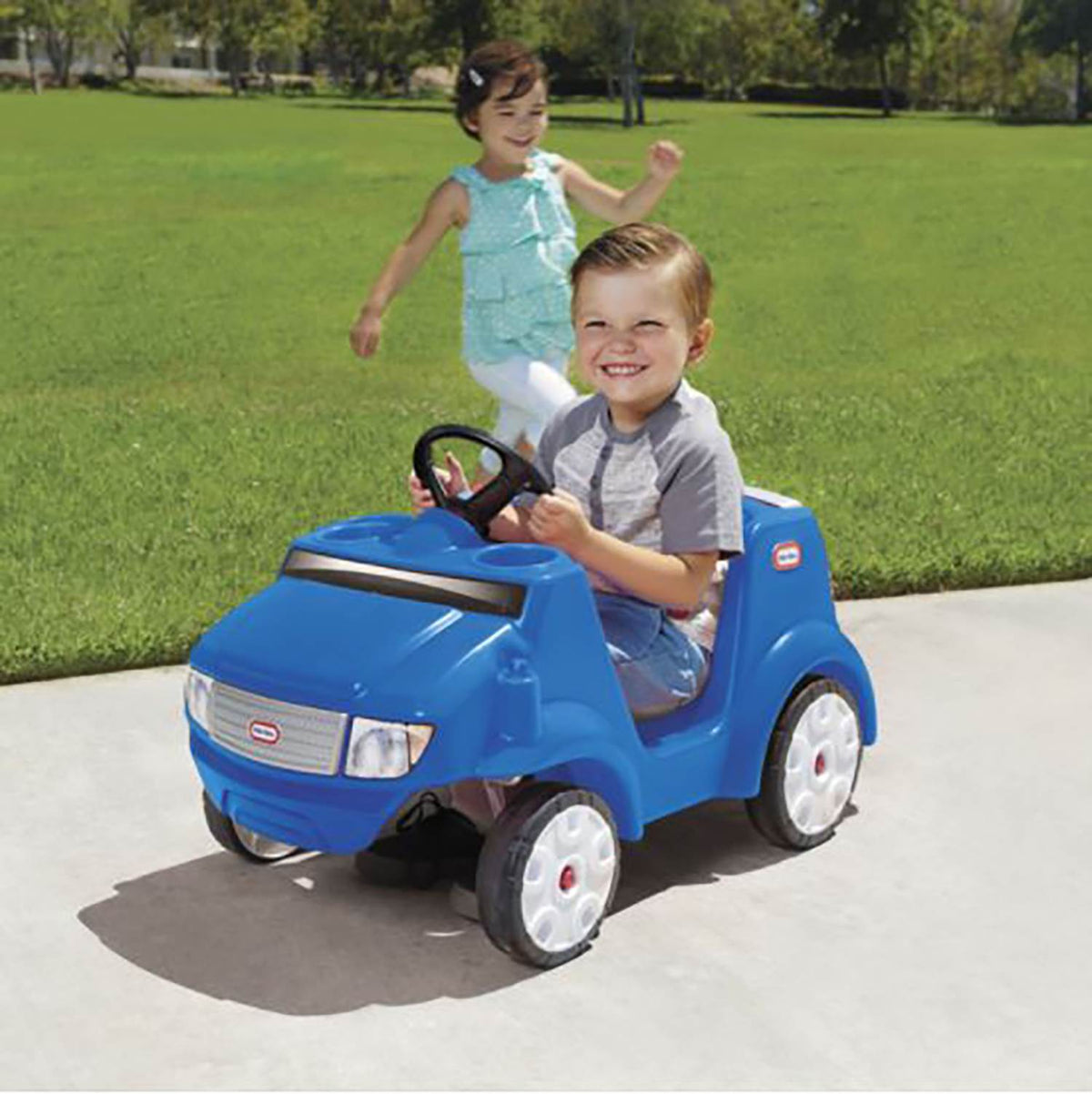Little Tikes Quiet Drive Buggy Toddler Childrens Ride On Car, Blue (Open Box)
